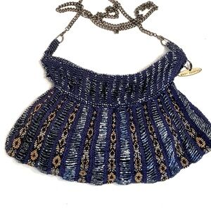 Spring Sale 🌼 Mary Frances art deco vintage hand beaded handbag crossbody purse